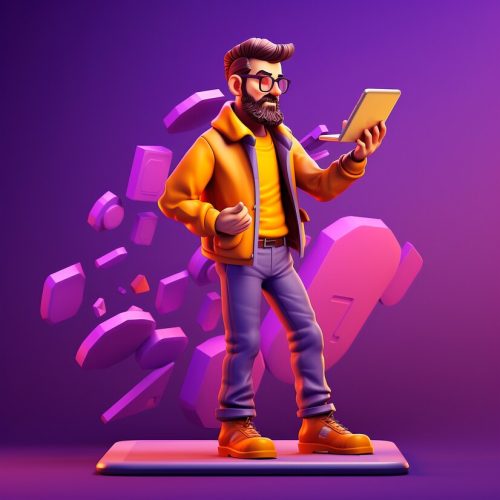 view-3d-man-with-tech-device_23-2150710042